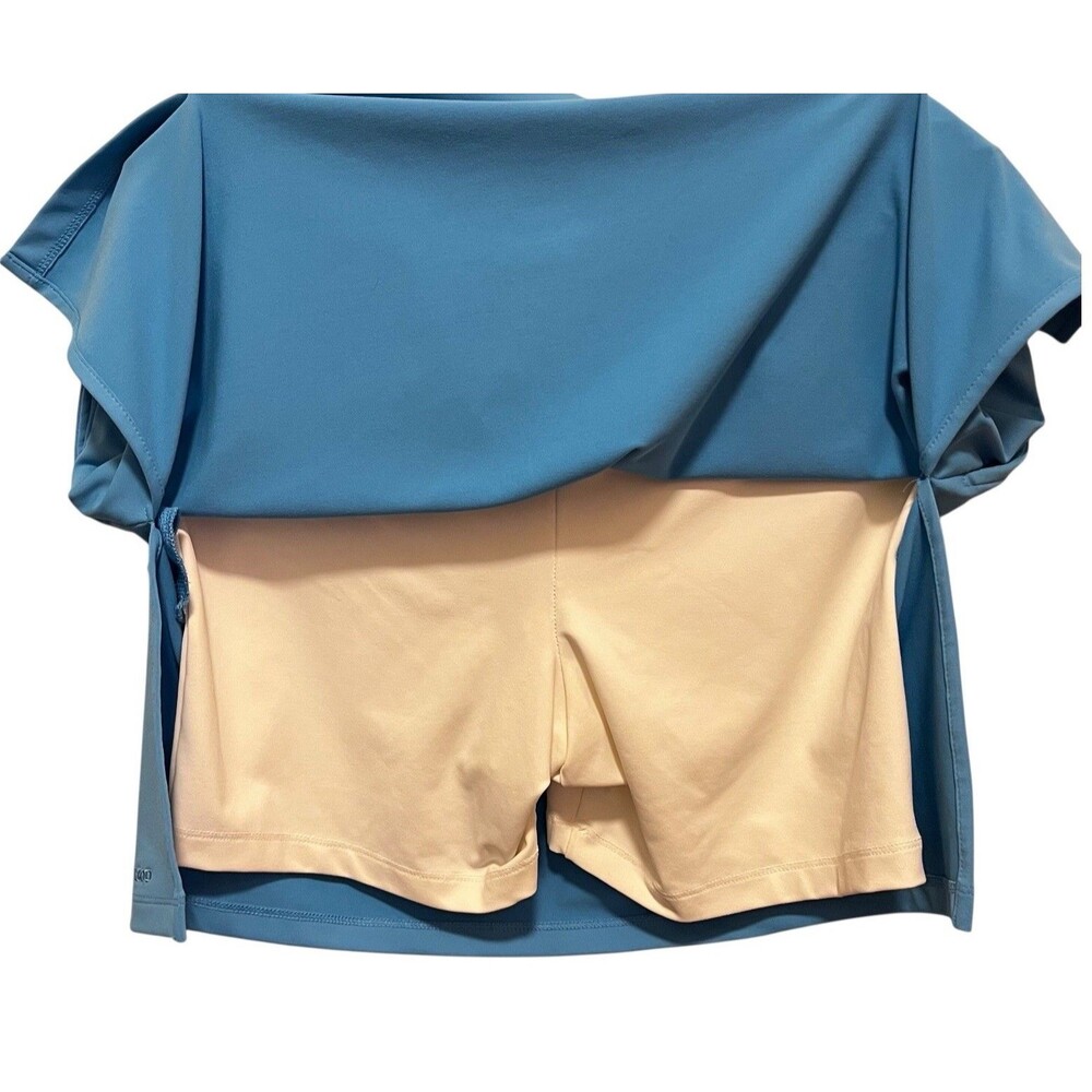 Izod COOL FX MEDIUM Baby Blue Athletic Skort Golf Tennis Knit Polyester Logo - Picture 8 of 10